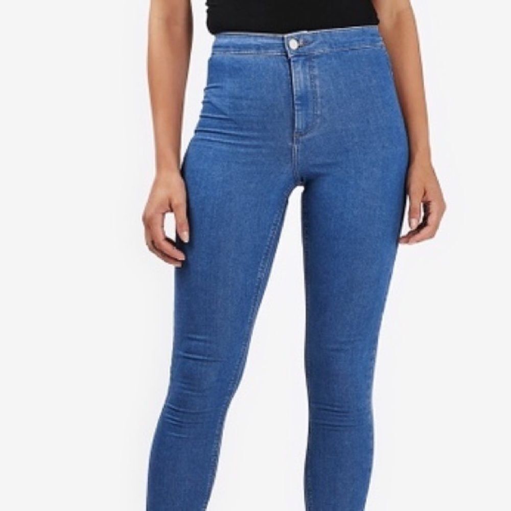 TopShop Moto Joni Mid Blue Skinny Jeans‎ Sz W26 X L30